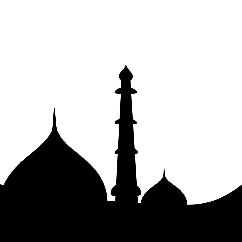 Mosque Silhouette Islamic Ornament vector