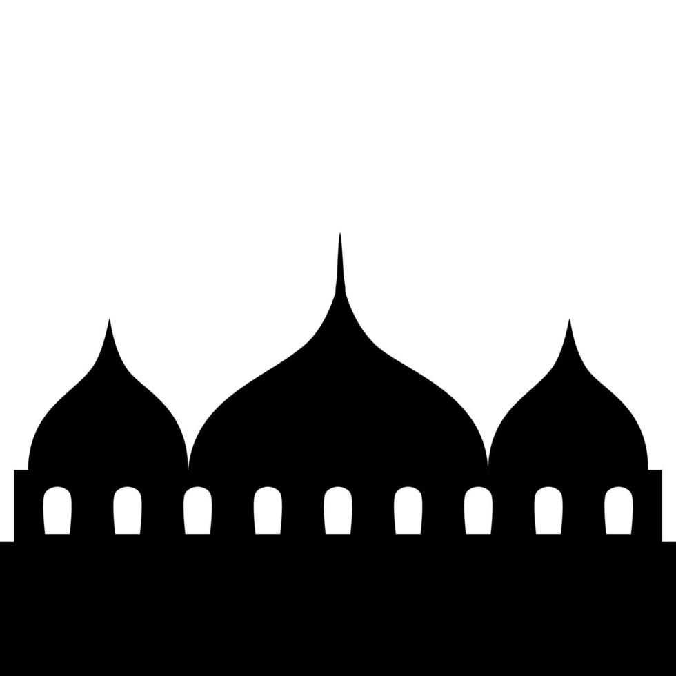 Mosque Silhouette Islamic Ornament vector