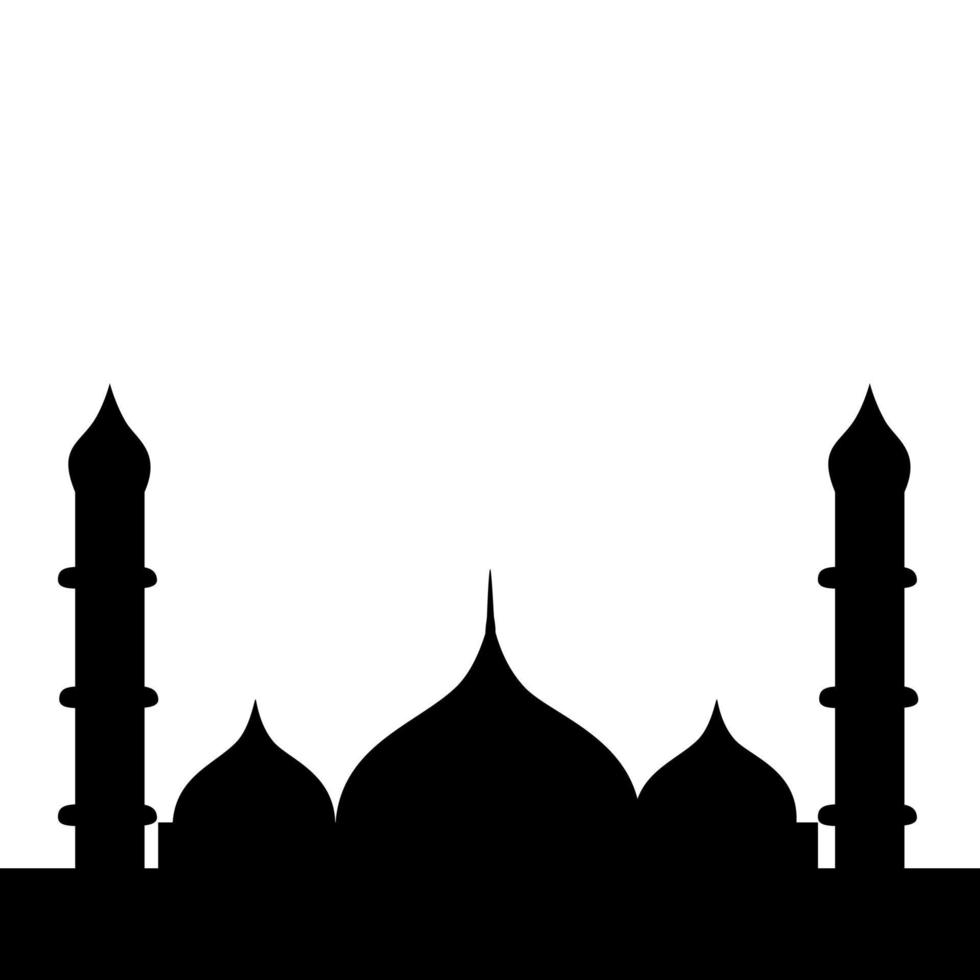 Mosque Silhouette Islamic Ornament vector