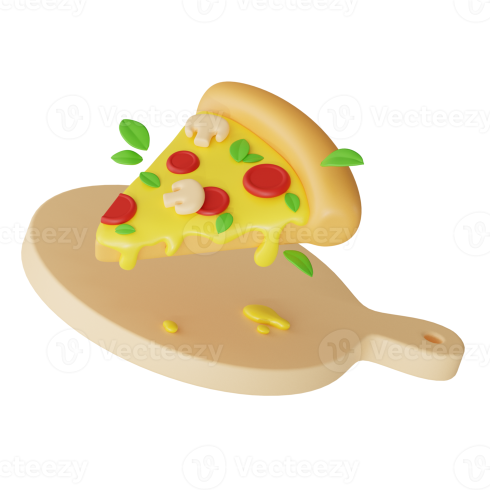 Pizza 3d junk food icon png