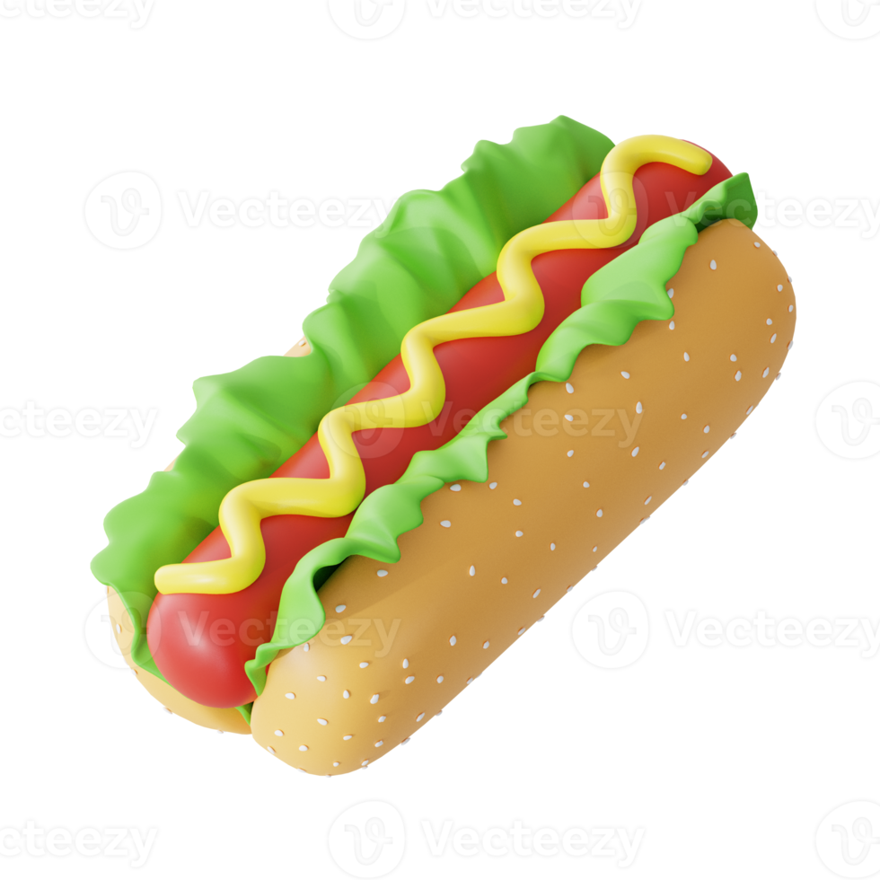 Hotdog 3d Müll Essen Symbol png