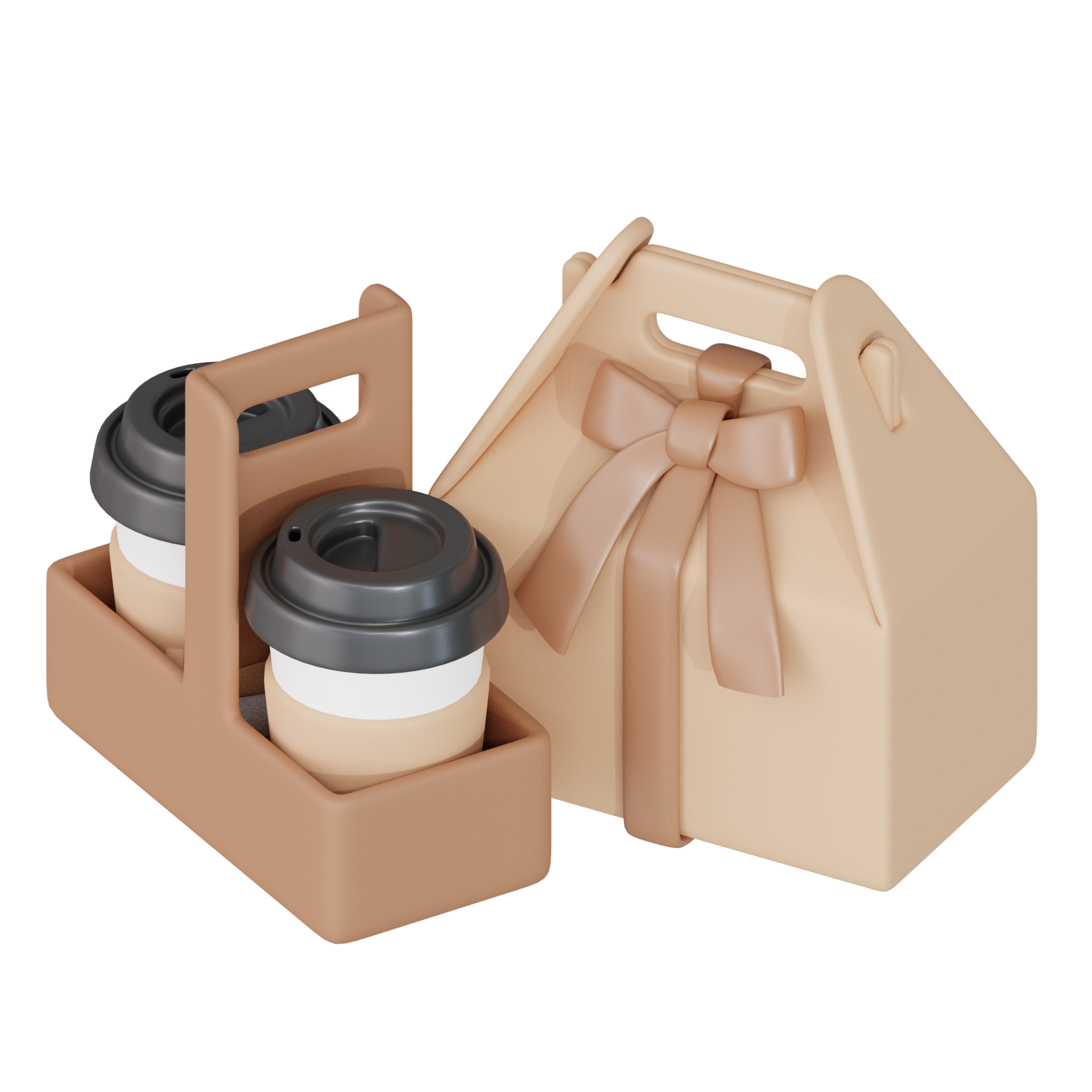 Coffee Delivery Box 3D Coffee Illustration Icon 22914771 PNG