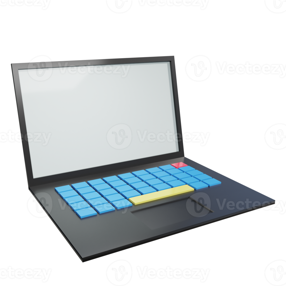 3d laptop illustration png