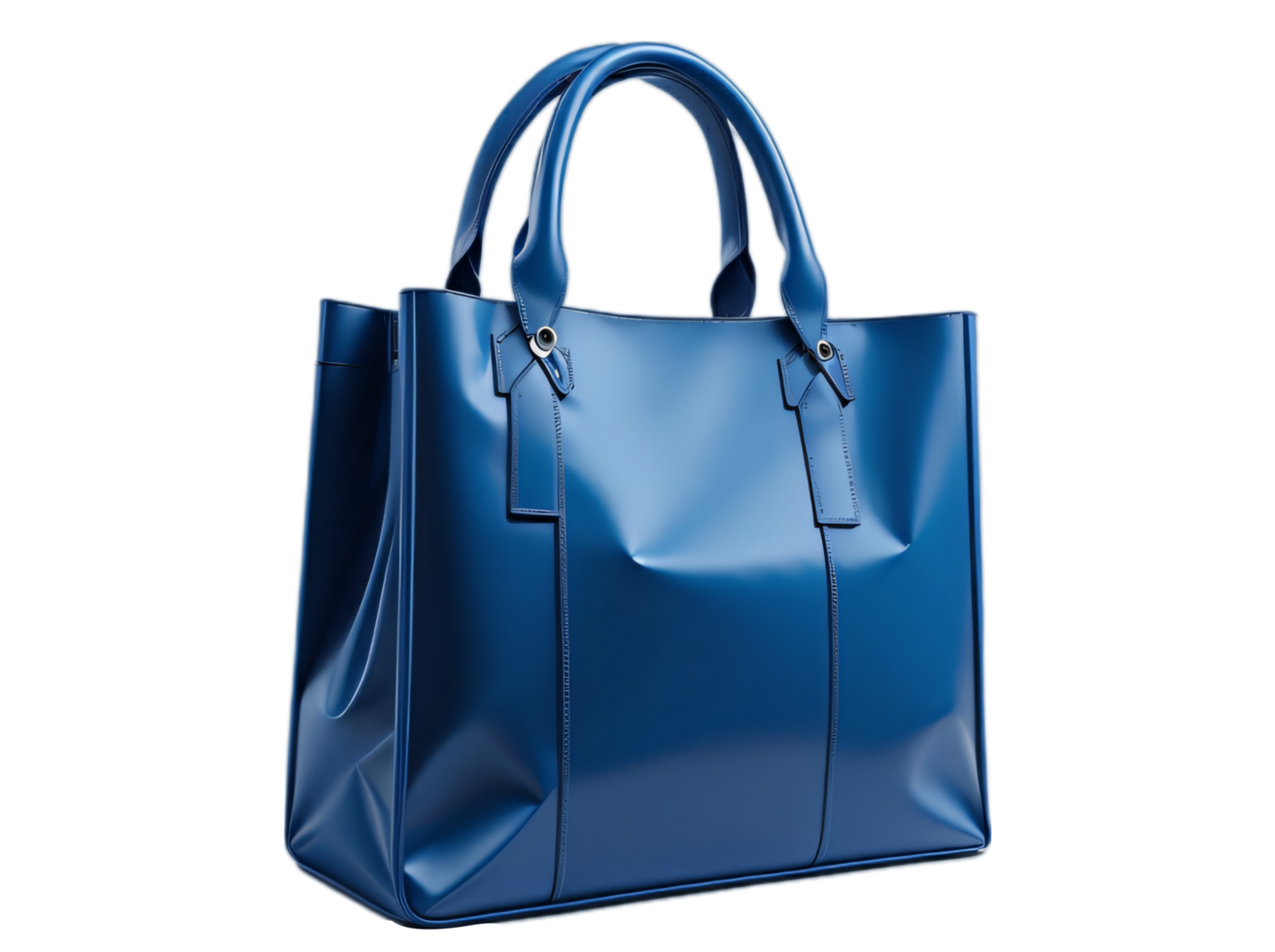 Black leather bag isolated on transparent background png