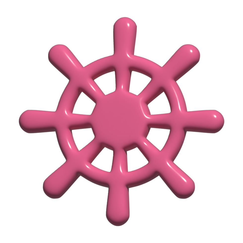 3d icon ship wheel png