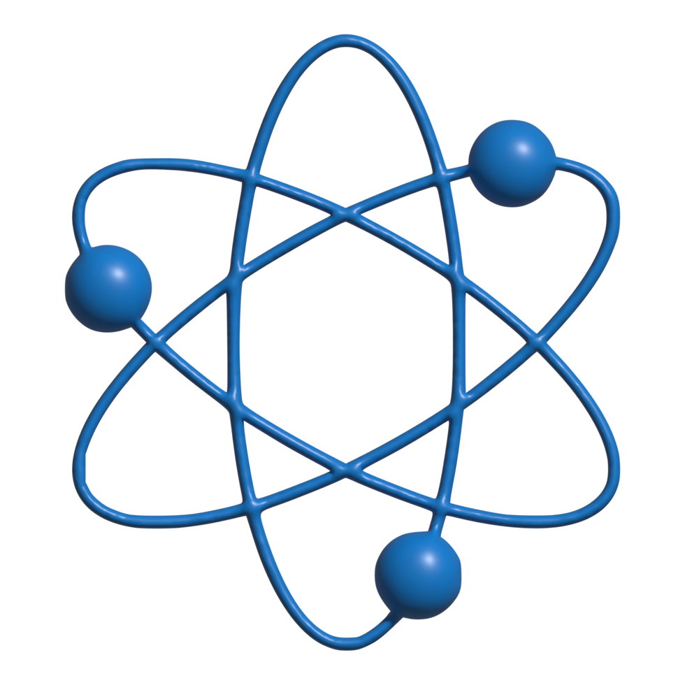 3d icon of atom png