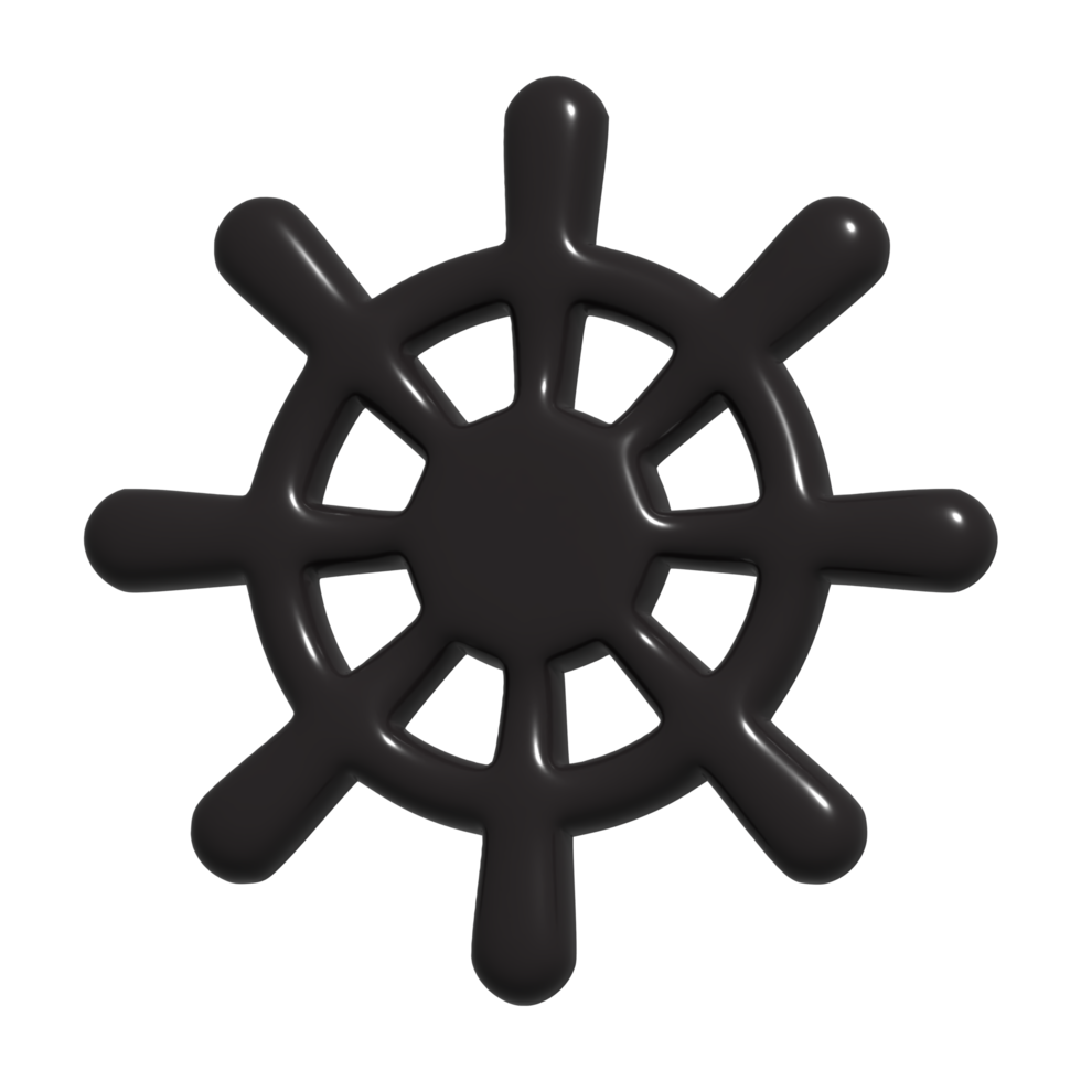 3d icon ship wheel png