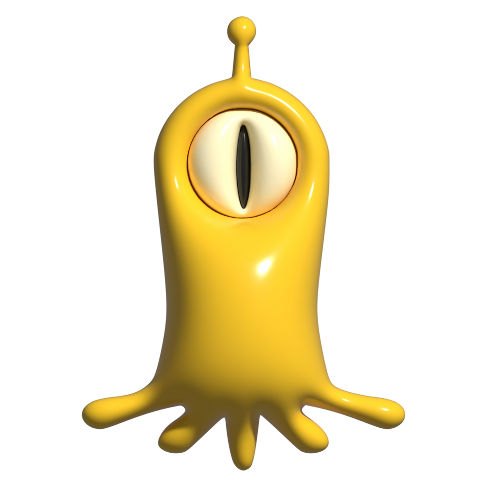 3d icon monster, alien png