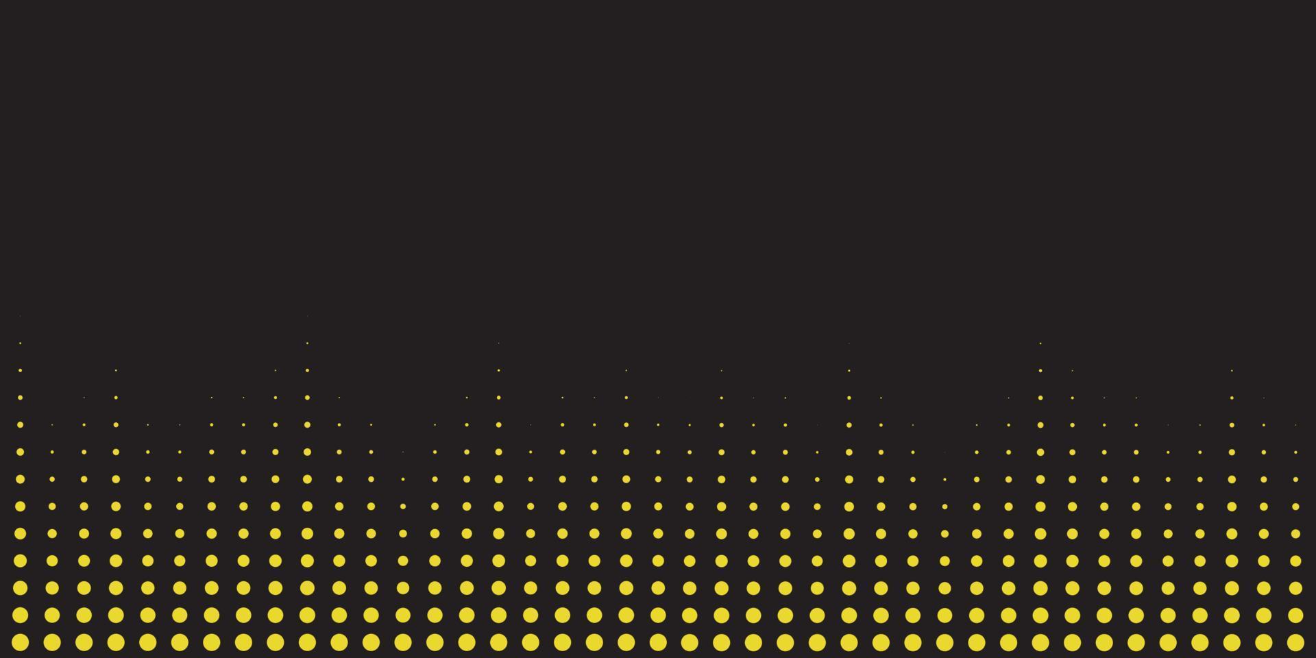 Black abstract background with yellow dots vector
