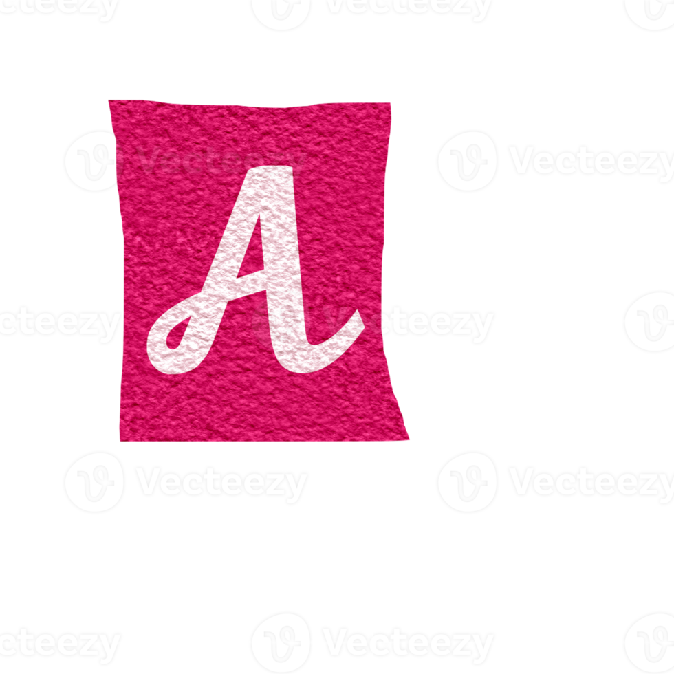 ransom font. Letters cut-outs from newspaper or magazine. Character set. Ransom colorful text png