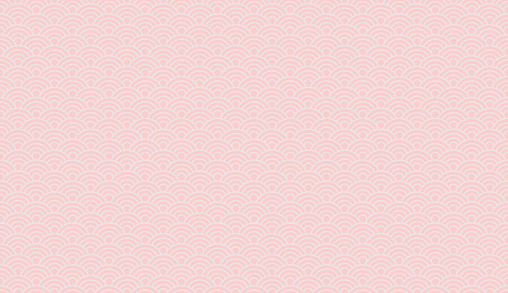 Seamless pink background with geometric round pattern. Oriental chinese pattern design. vector