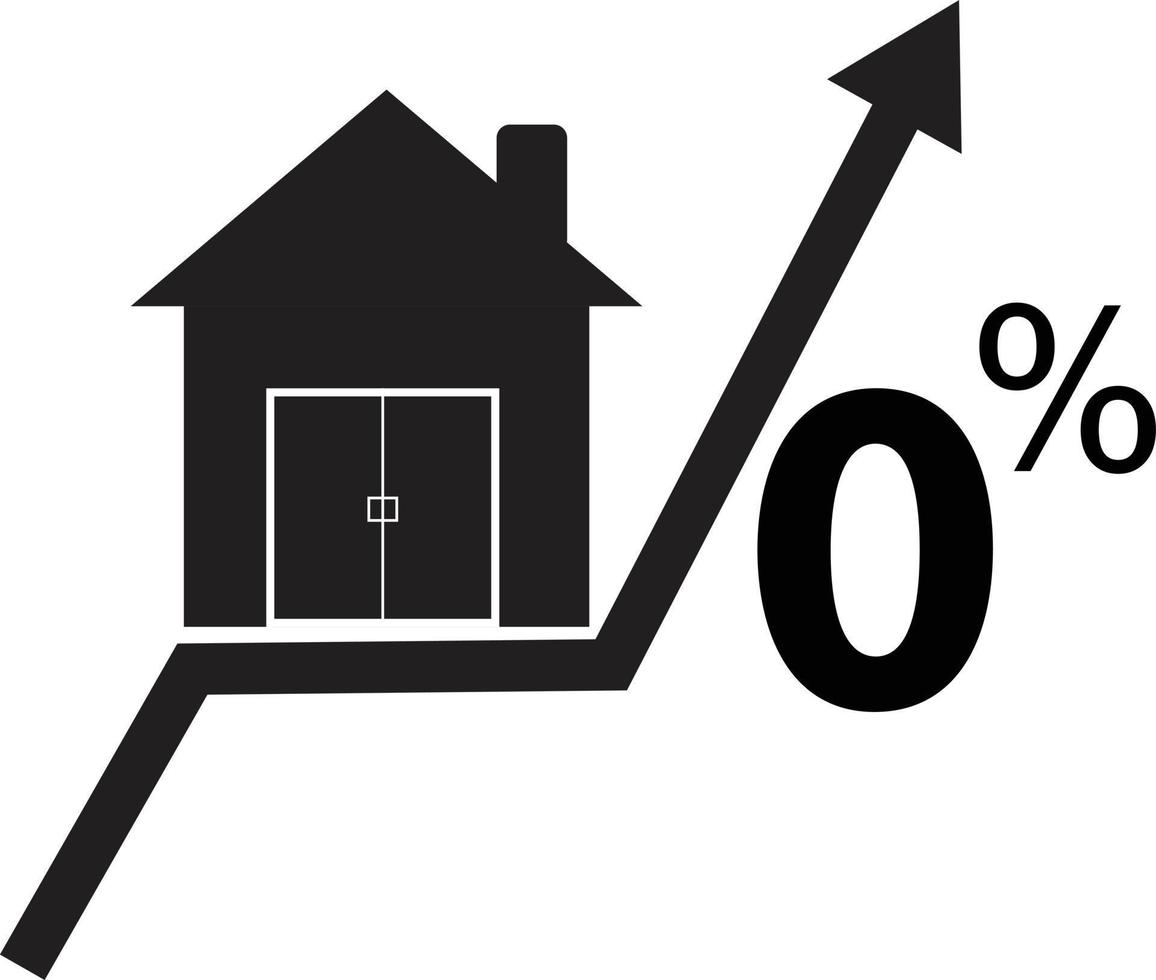 Mortgage rate icon on white background. Cost of living. Promotion campaign in financial sign. flat style. vector