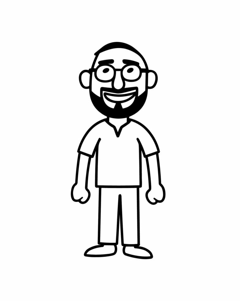 Mature Man with Beard vector