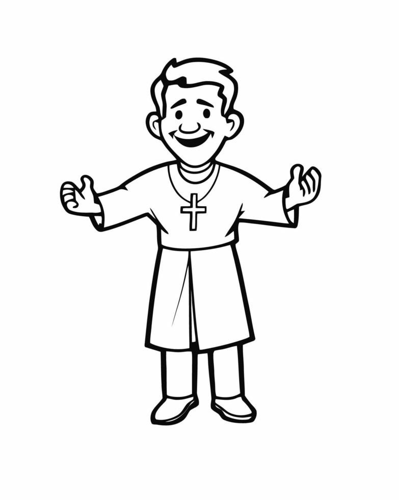 Holy Priest Illustration vector