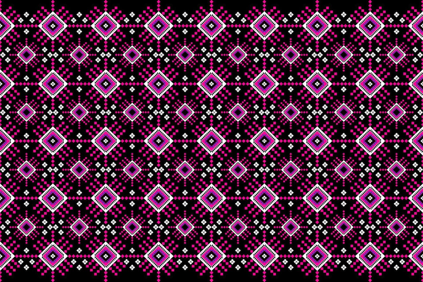 Seamless geometric ethnic asian oriental and tradition pattern design for texture and background. Silk and fabric pattern decoration for carpet, Thai clothing, wrapping and wallpaper vector
