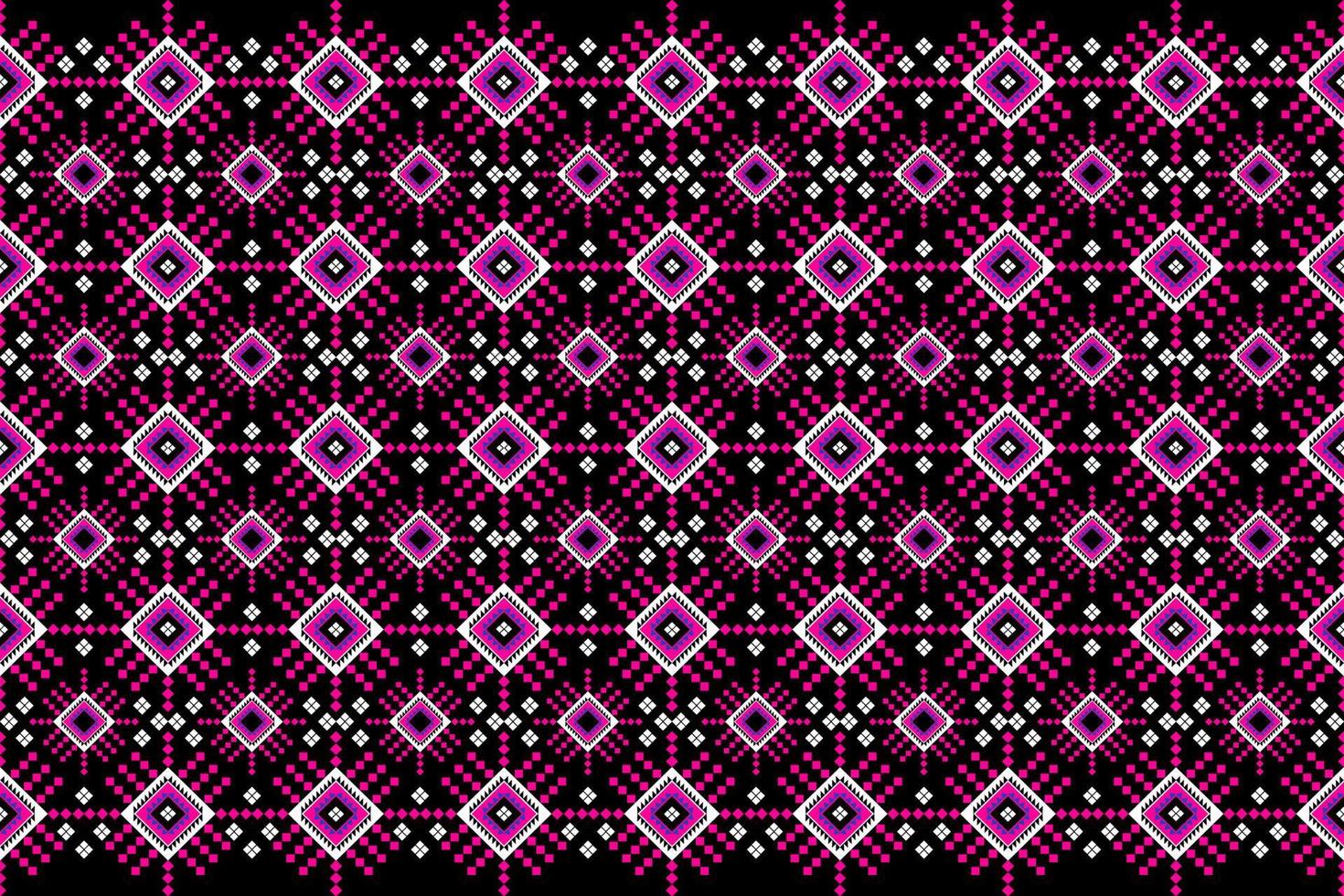 Seamless geometric ethnic asian oriental and tradition pattern design for texture and background. Silk and fabric pattern decoration for carpet, Thai clothing, wrapping and wallpaper vector