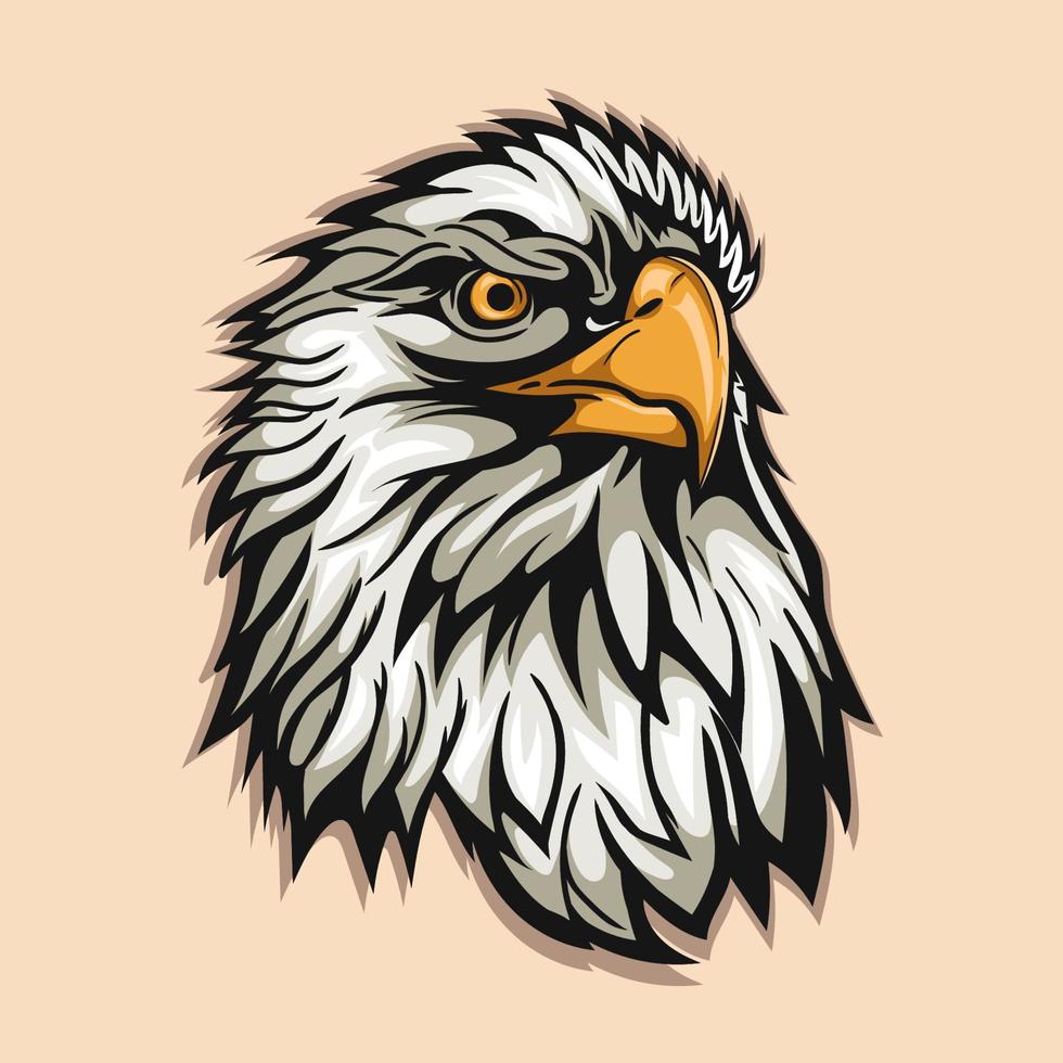 eagle head vector illustration. color version