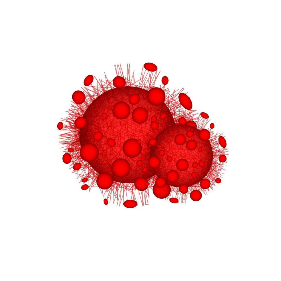 rojo corona virus. peligroso infección o enfermedad. medicina advertencia antecedentes. vector ilustración aislado en blanco antecedentes