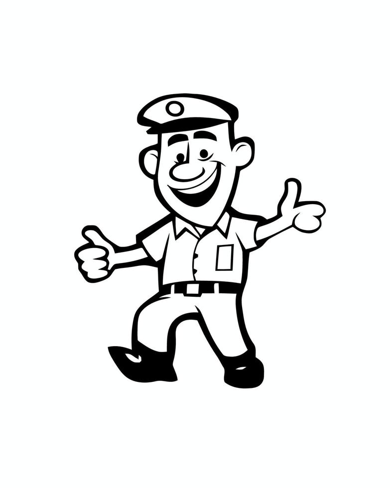 Mail Man Posing Illustration vector