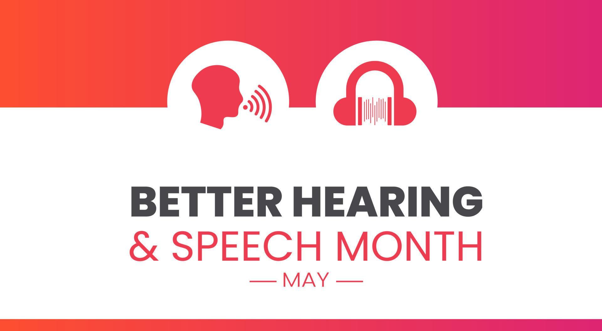 Better Speech and Hearing Month background or banner design template