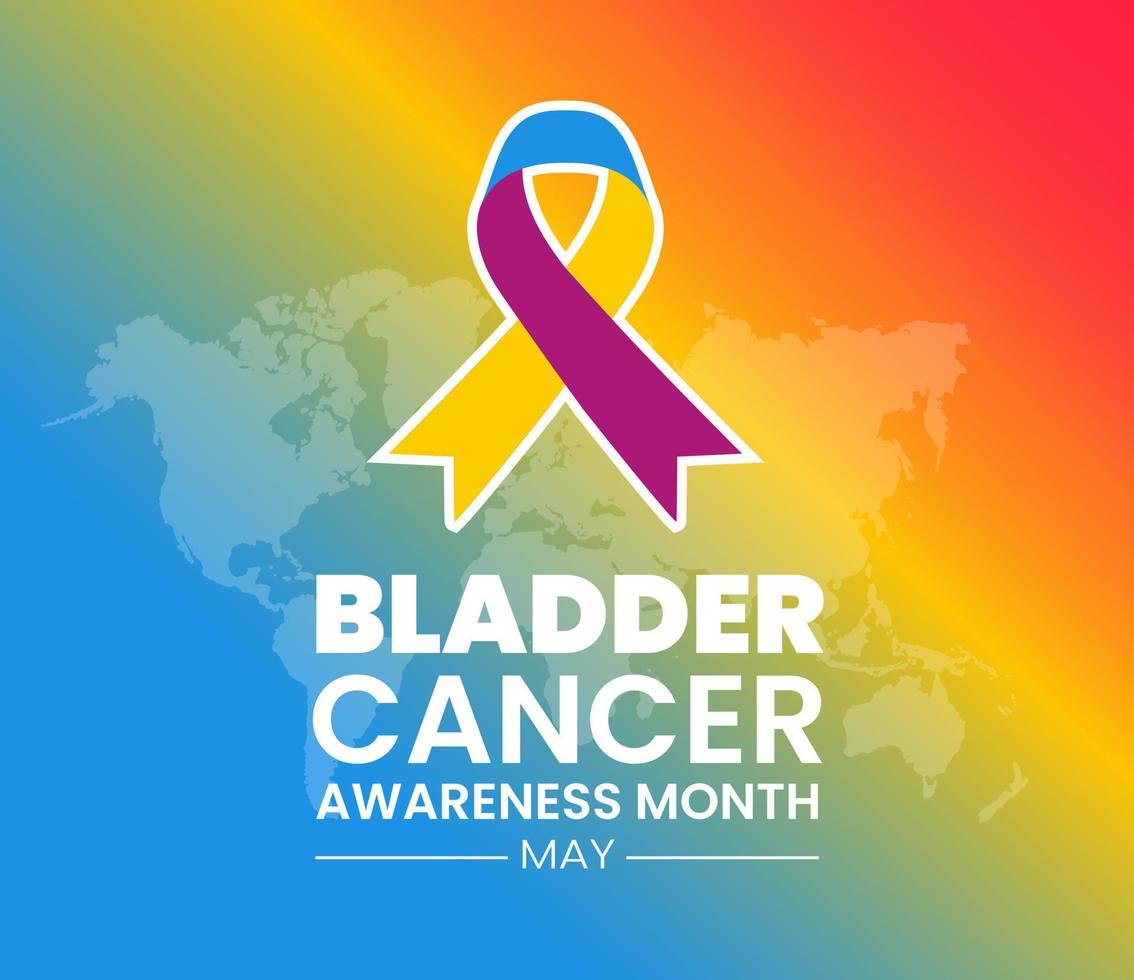 Bladder Cancer Awareness Month background or banner design template celebrate in may vector