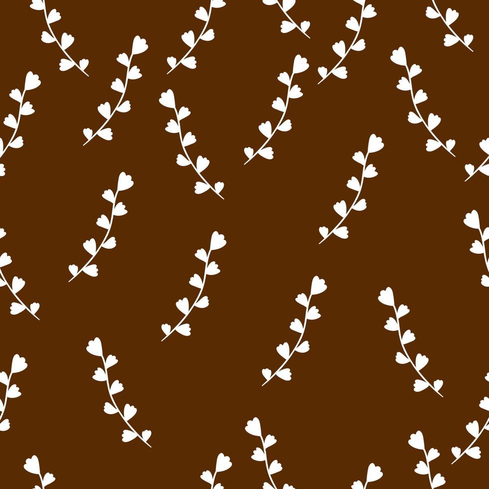 Brown floral pattern vector