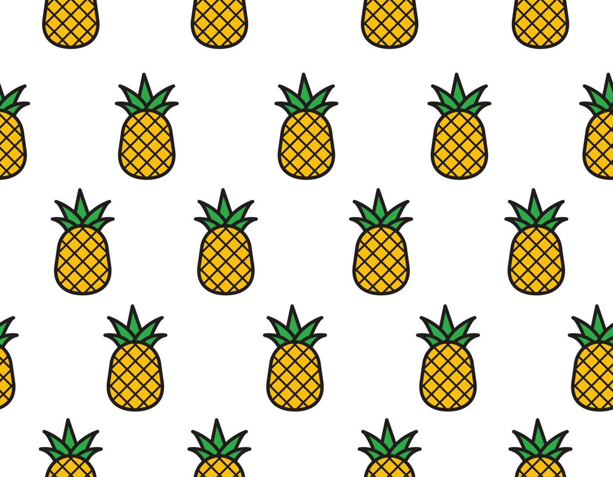 Pineaple background pattern vector