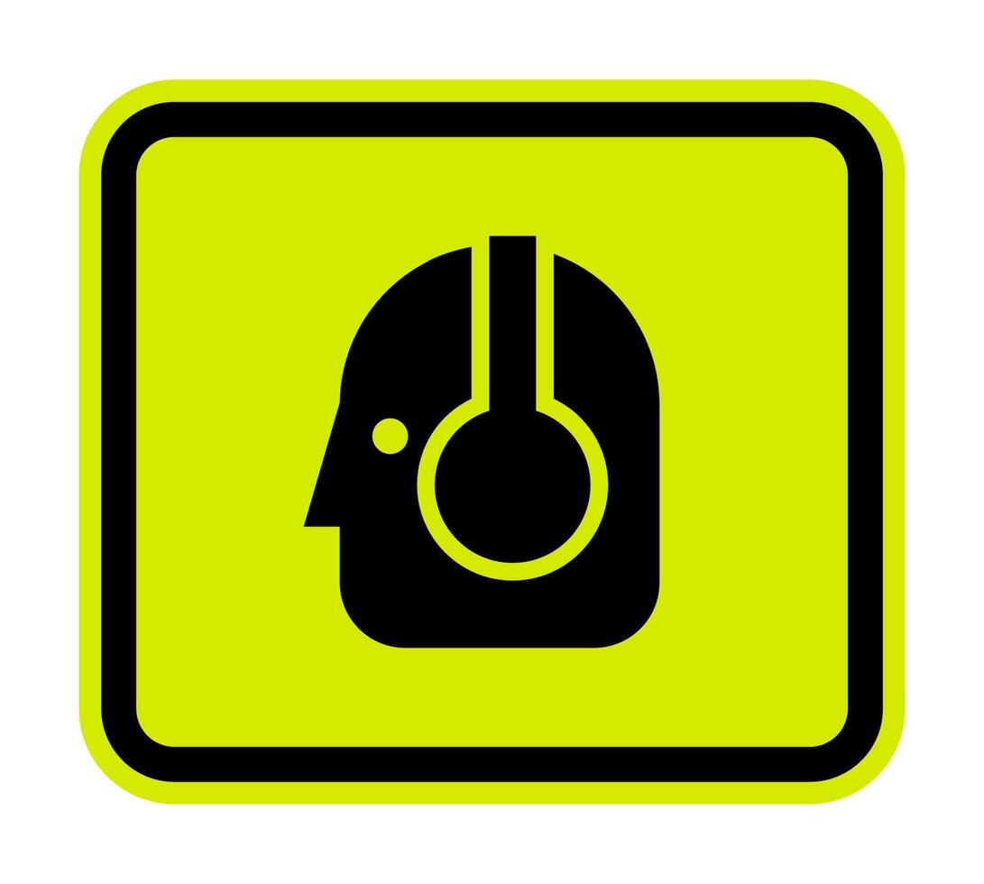 Caution Sign Wear Protective Equipment,With PPE Symbols vector