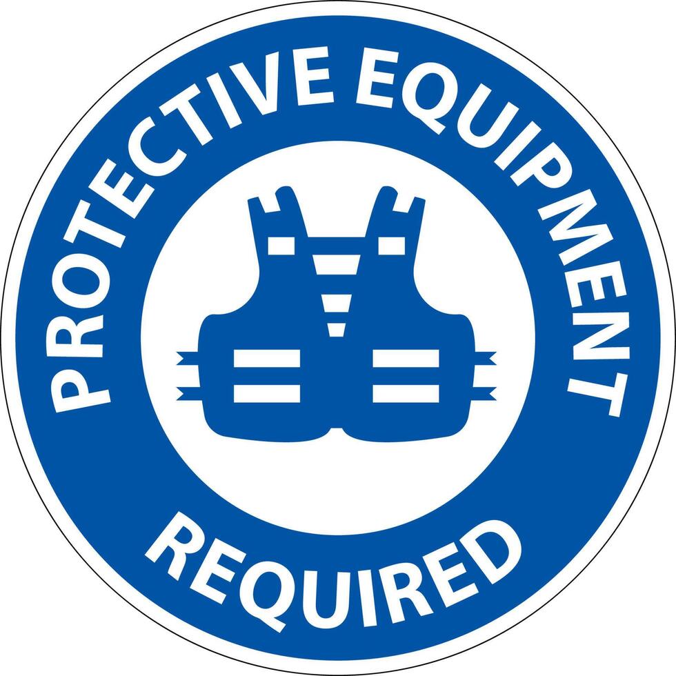 Symbol Floor Sign, Protective Equipment Required 22916110 Vector Art at