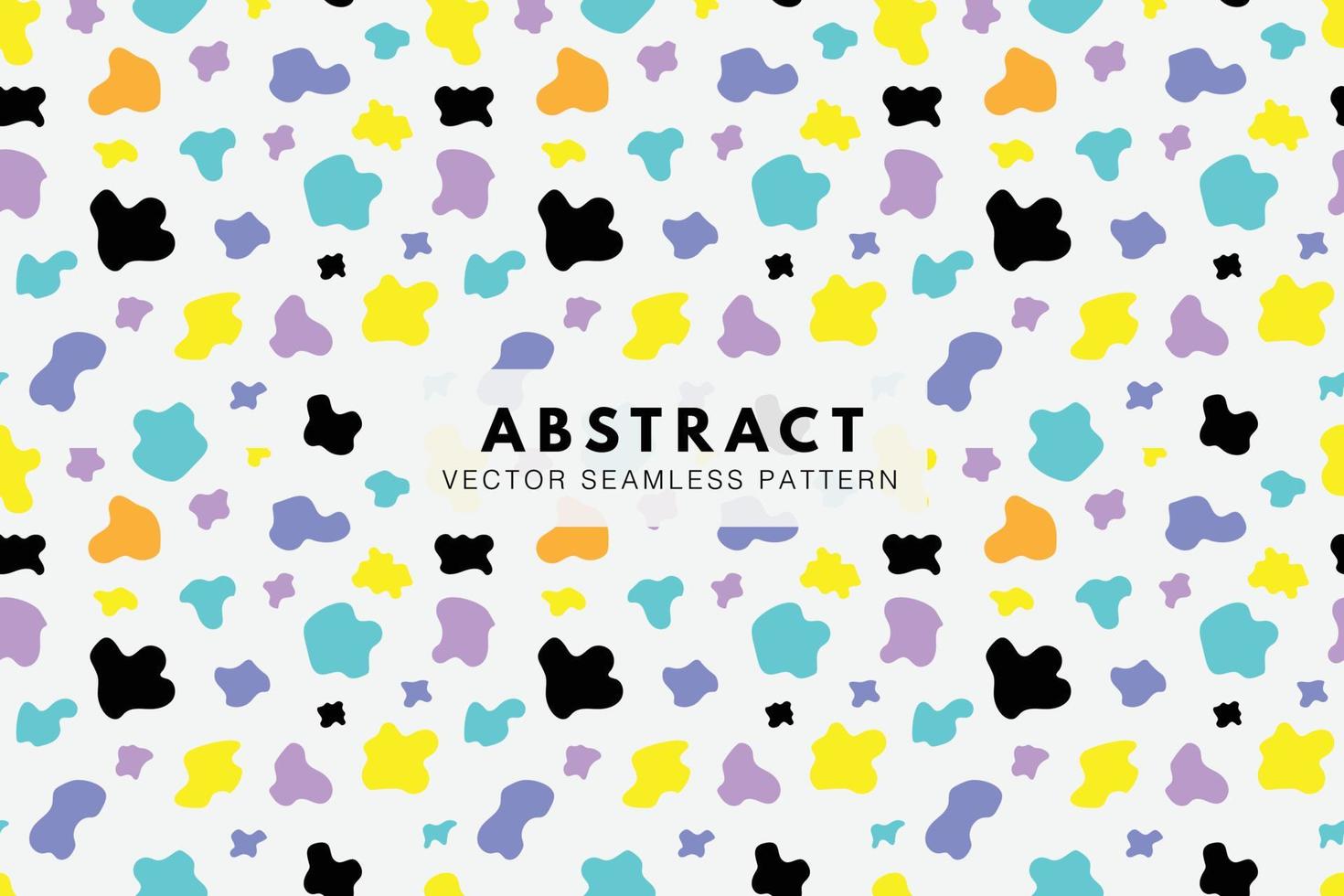 Abstract colorful shapes terrazzo style seamless repeat pattern vector