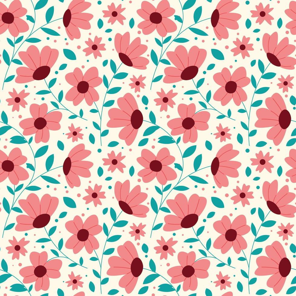 Floral shape seamless pattern. Repeat pattern. vector