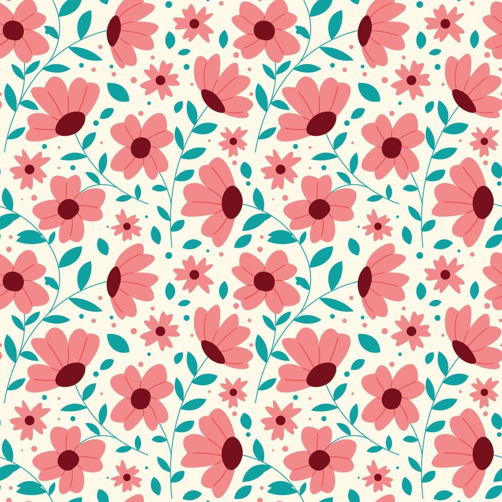 floral forma sin costura modelo. repetir modelo. vector