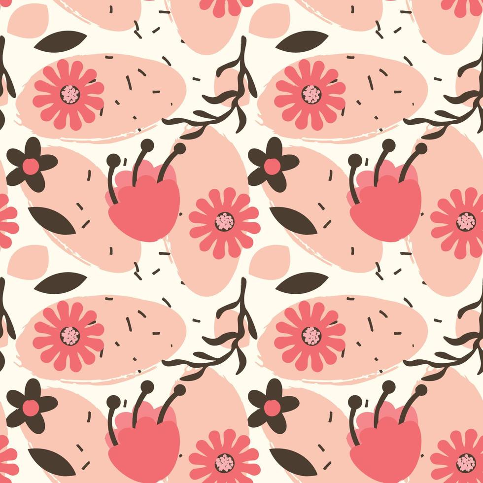 floral forma sin costura modelo. vector