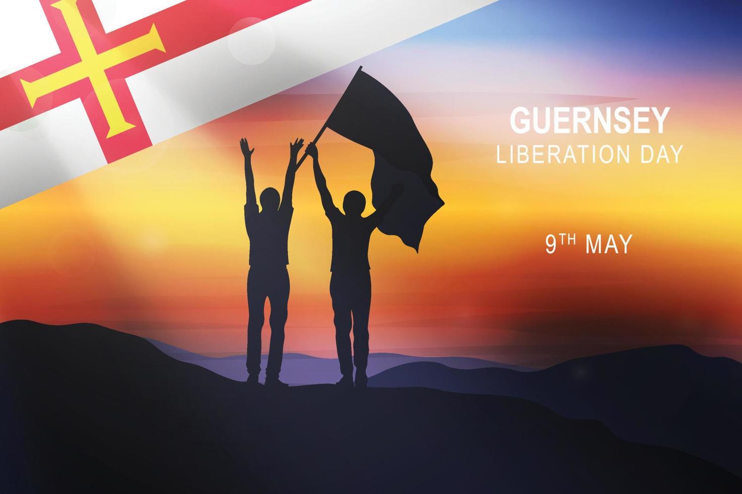 Guernsey Liberation Day background. vector