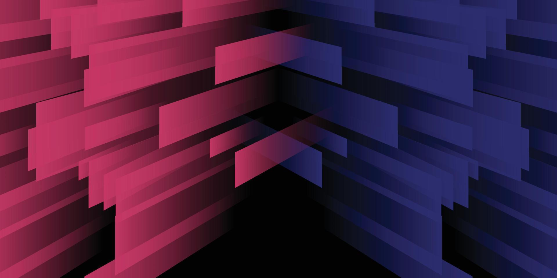 Gradient Perfective   background. Red and blue stripes. vector
