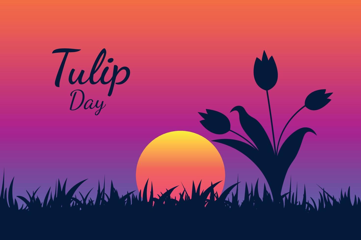 Tulip Day background. vector