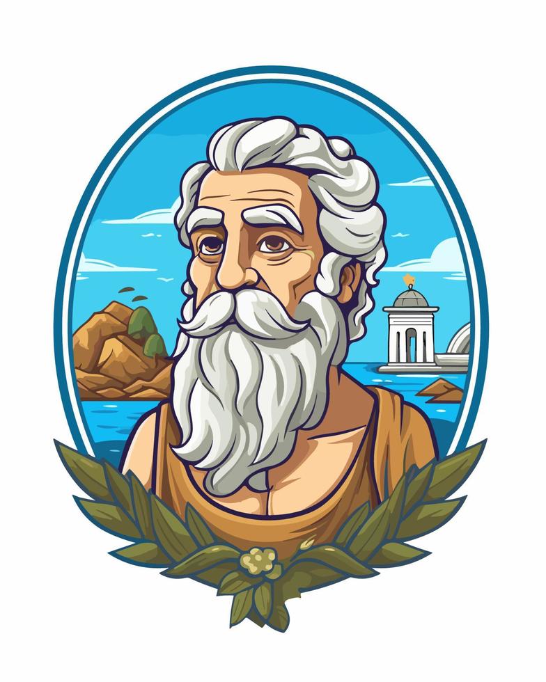 Ancient Greek Man Illustration vector