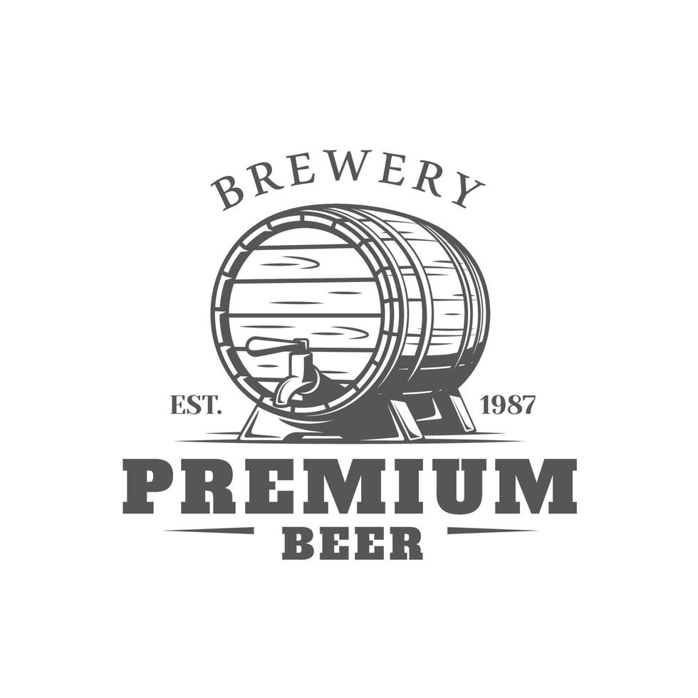 Beer label isolated on white background vector