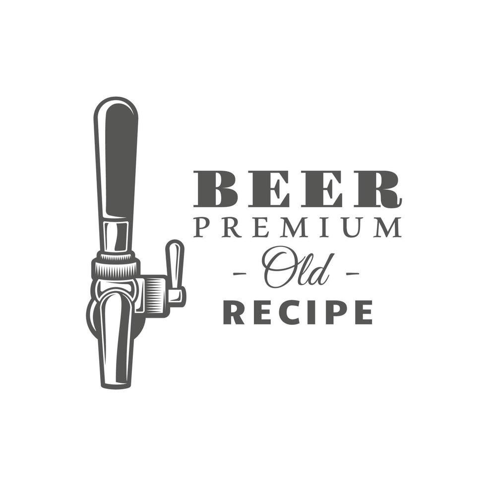 Beer label isolated on white background vector