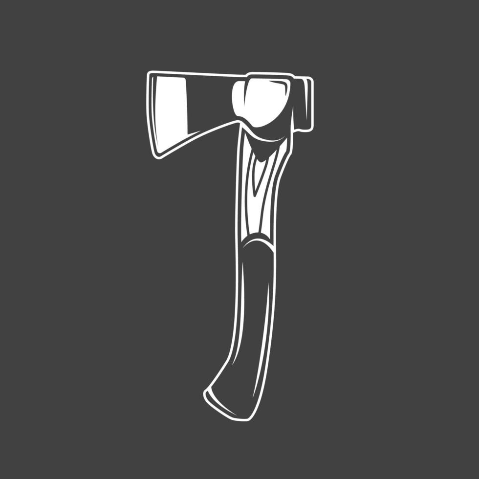 Axe isolated on black background vector