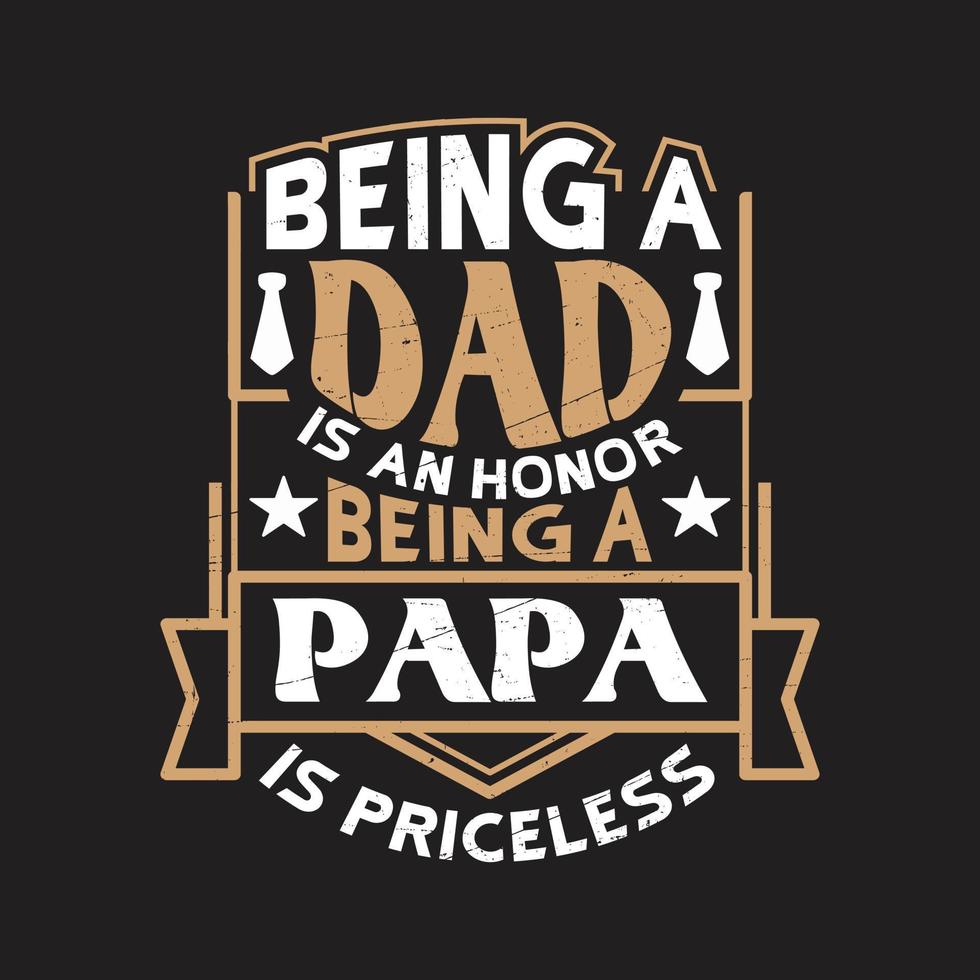 Dad typographic t shirt design vector