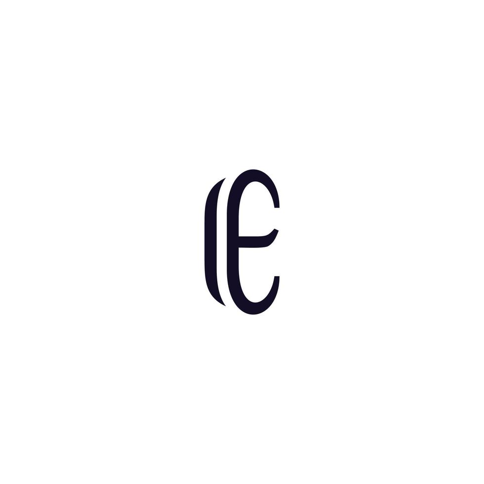 letter E abstract flat icon logo vector