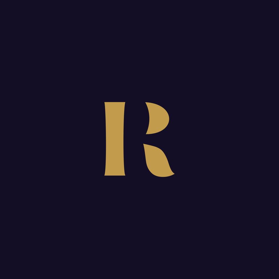 logo design flat icon design letter R vector