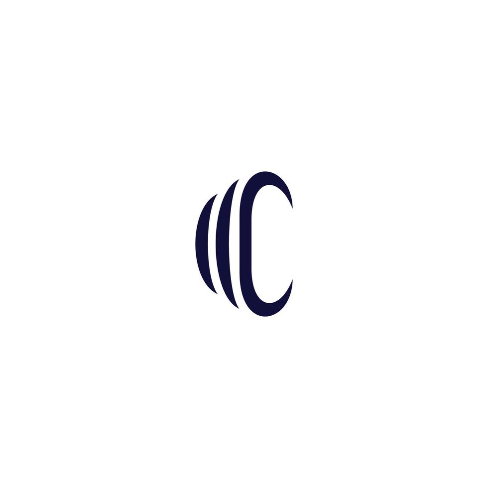 simple design abstract letter C vector