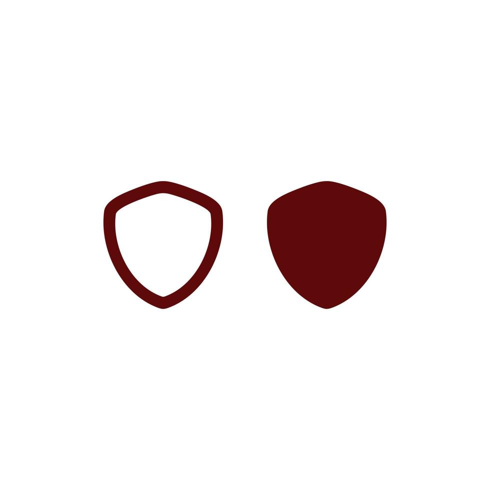 shield flat simple logo vector