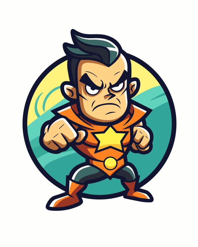 Superhero with Star on Uniform vector