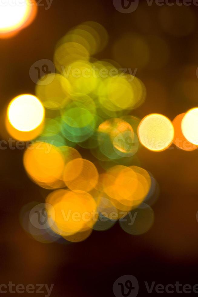 Christmas background with glowing lights photo