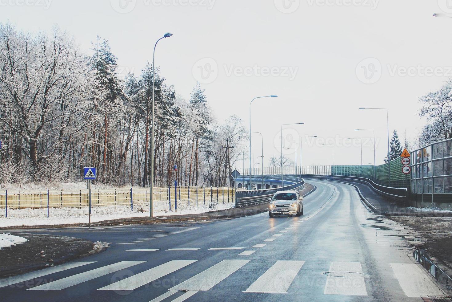 winter landscape with fresh snow and trees photo