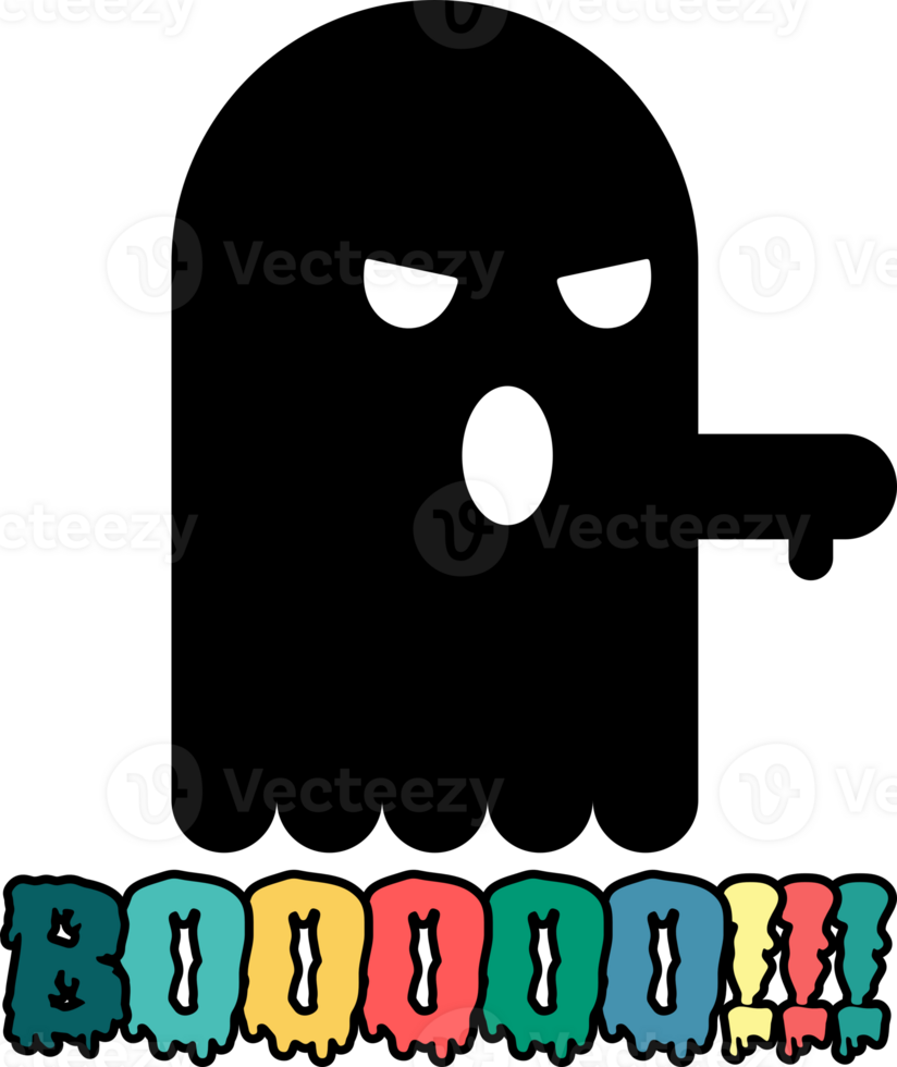 Boo, Skull and Zombie Typography Quote Design for T-Shirt, Mug, Poster or Other Merchandise. png