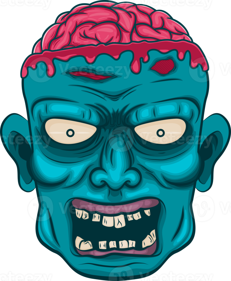 boos zombie, schedel en zombie typografie citaat ontwerp voor t-shirt, mok, poster of andere handelswaar. png